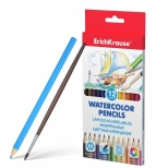 Creioane color 12 culori acuarelizate + pensula inclusa in cutie.  