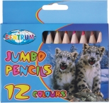 Creioane color JUMBO 12 cul./set diametru 9.5mm  ZOO