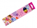 Creion color plastic flexibil pentru fete, UNICORN, 6 culori/set