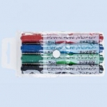 Set  4 whiteboard, rosu, negru,verde,albastru  (recycled material) , in blister plastic